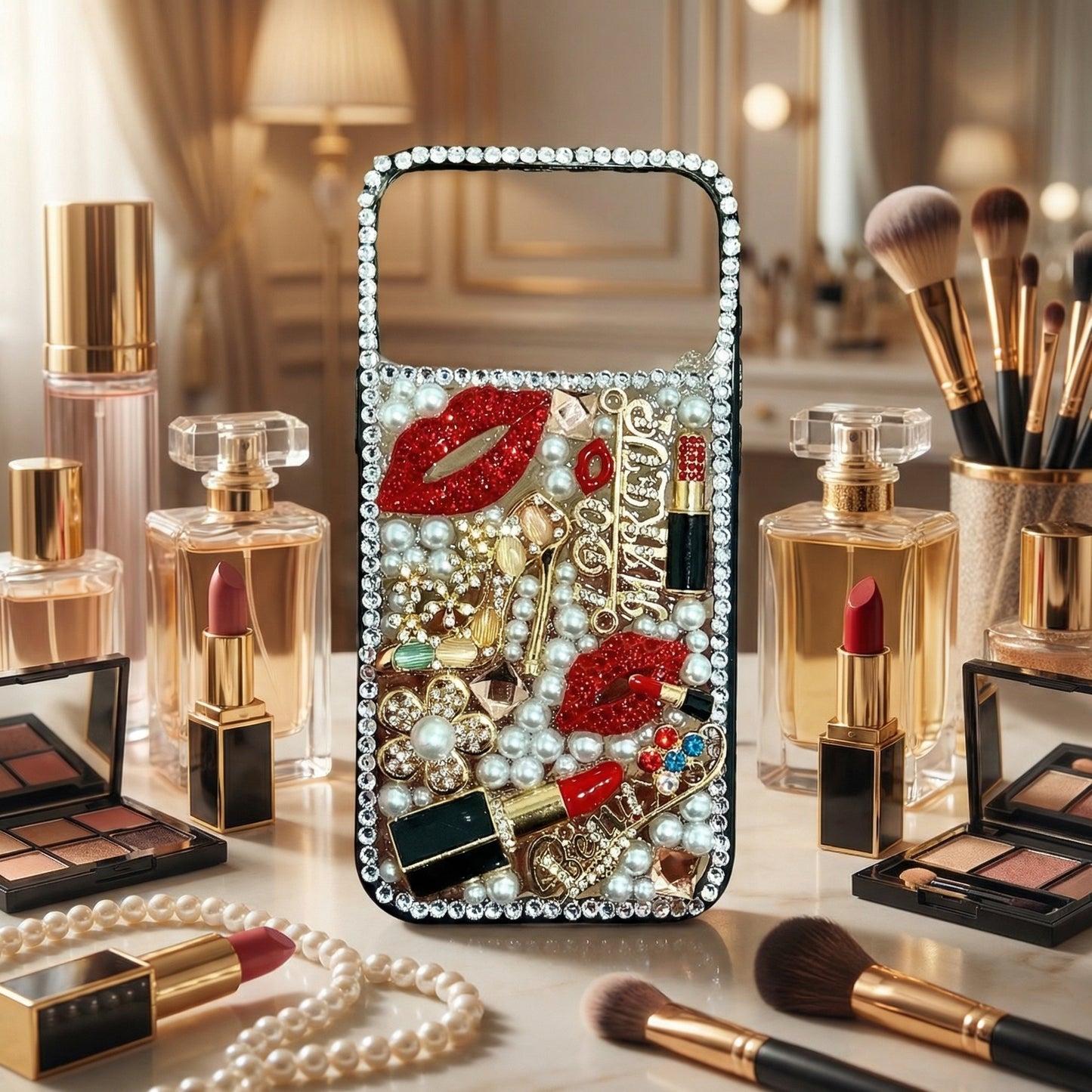 Luxury Makeup Bling Phone Case for iPhone 17 Pro Max