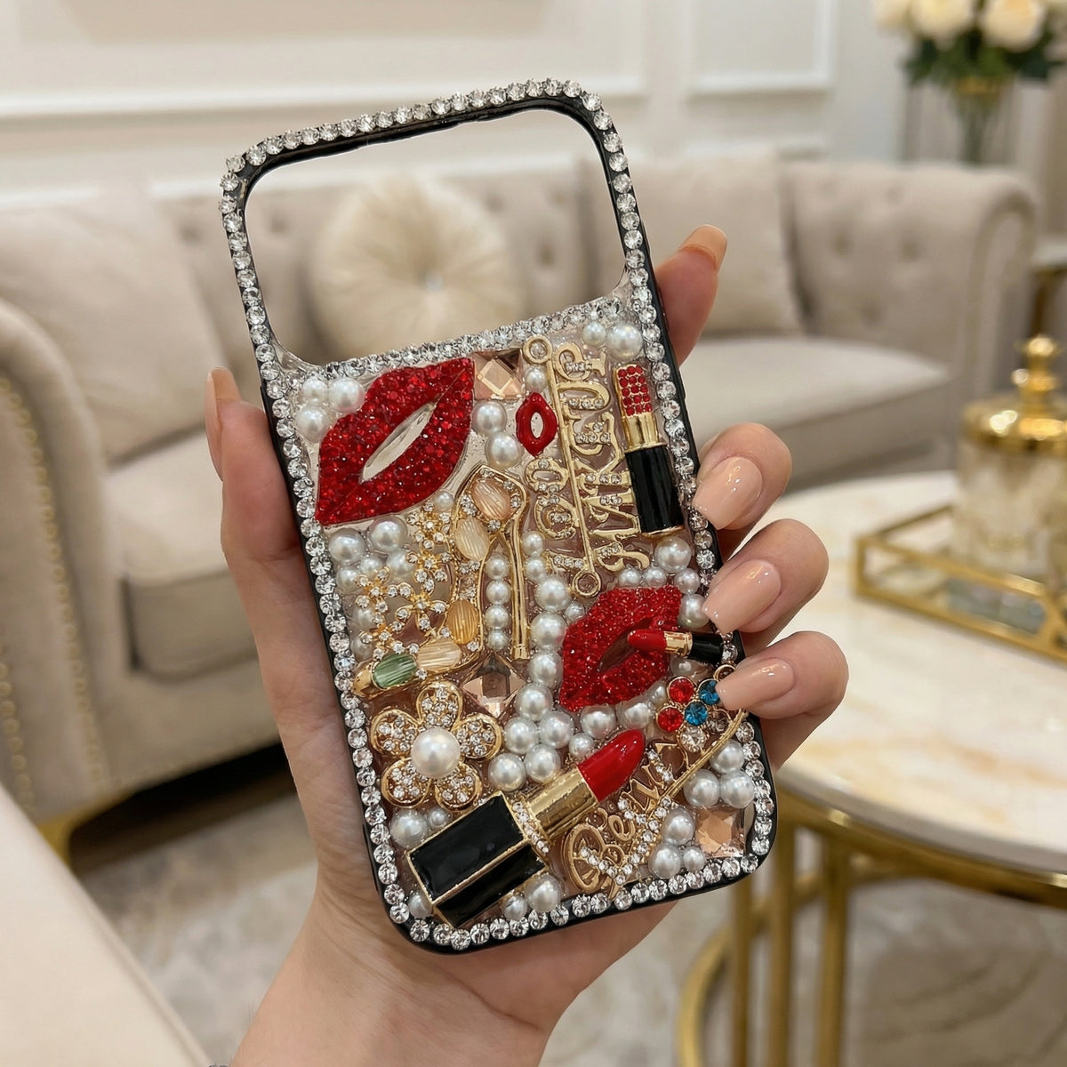 Luxury Makeup Bling Phone Case for iPhone 17 Pro Max
