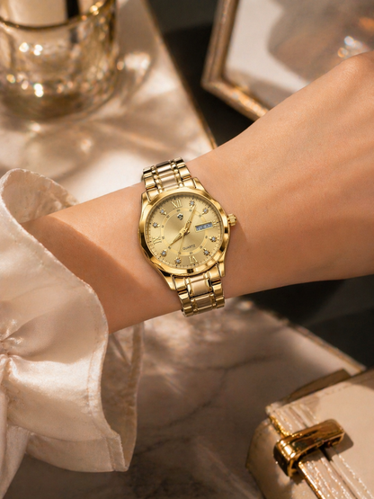Gohuos Elegant Women’s Gold Analog Quartz Watch